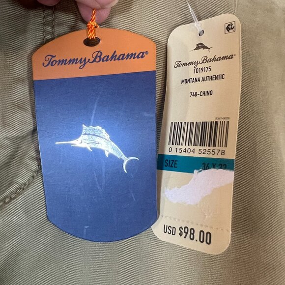 Tommy Bahama Men’s Pants Size 36x32 New With Tags Khaki Stretch Casual - Picture 5 of 7